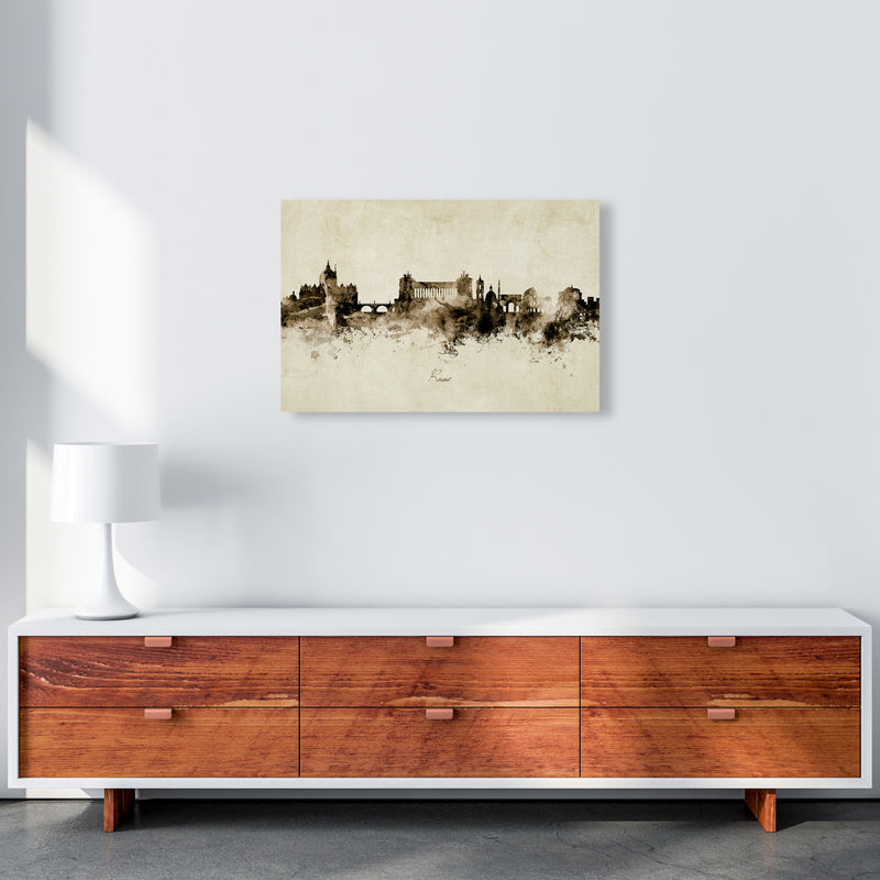 Rome Italy Skyline Vintage Art Print by Michael Tompsett A2 Canvas