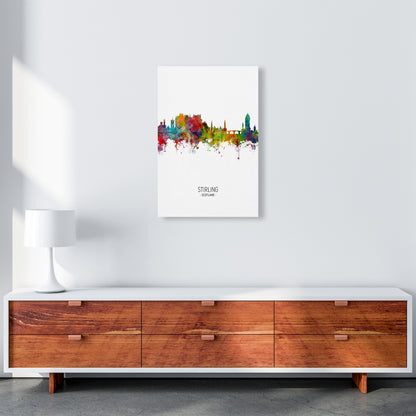 Stirling Scotland Skyline Portrait Art Print by Michael Tompsett A2 Canvas