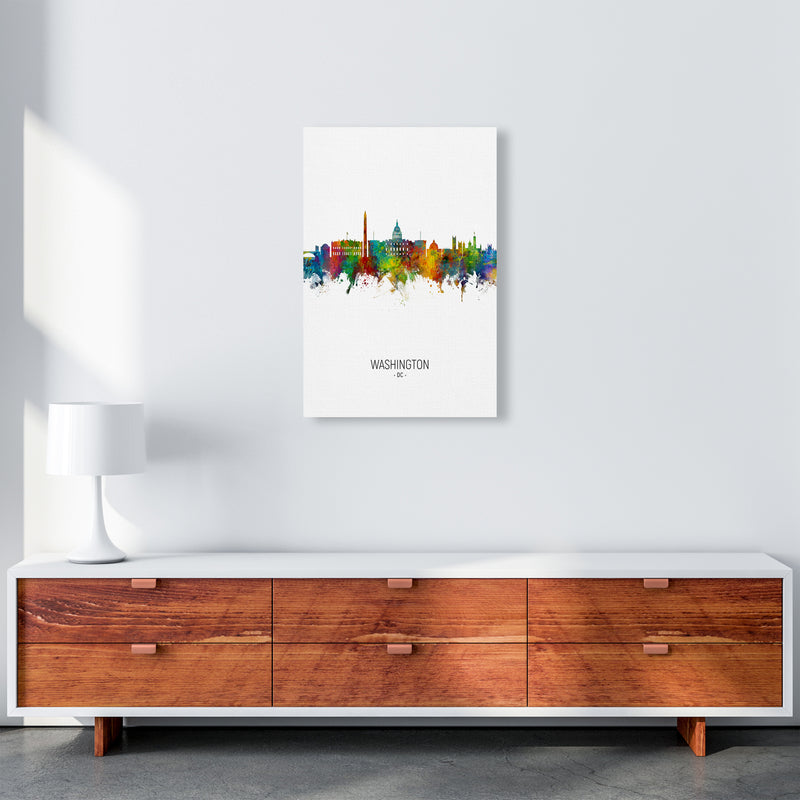 Washington Dc Skyline Portrait Art Print by Michael Tompsett A2 Canvas