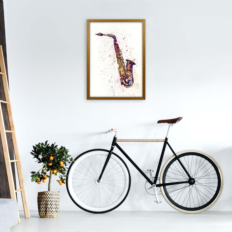 Saxophone Watercolour Print by Michael Tompsett A2 Print Only