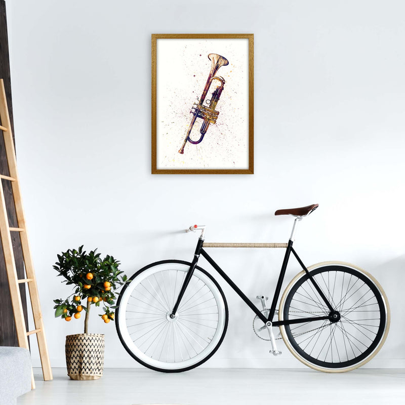 Trumpet Watercolour Music Art Print by Michael Tompsett A2 Print Only