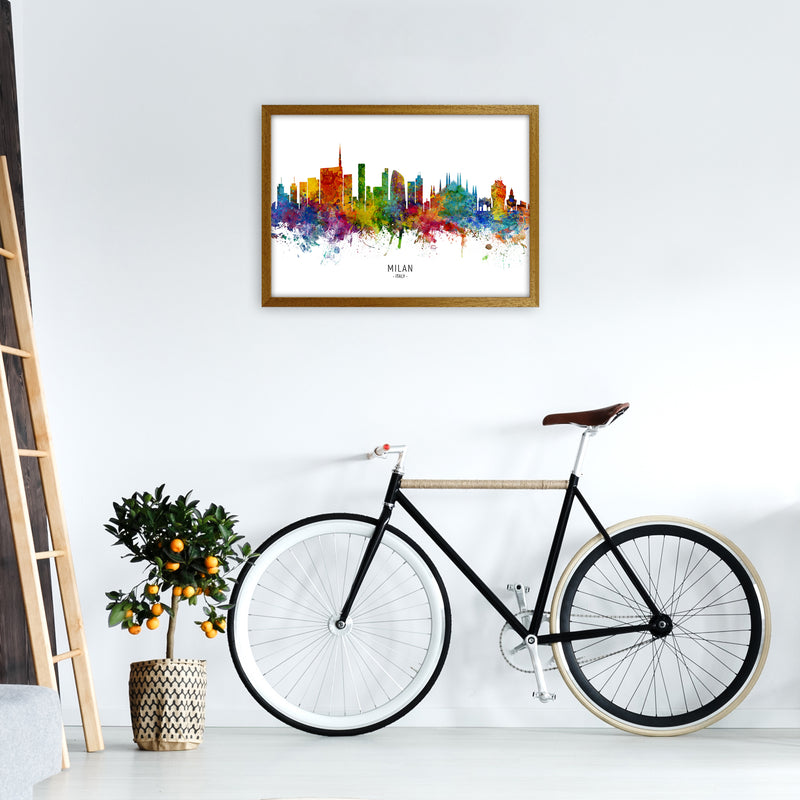 Milan Italy Skyline Art Print by Michael Tompsett A2 Print Only