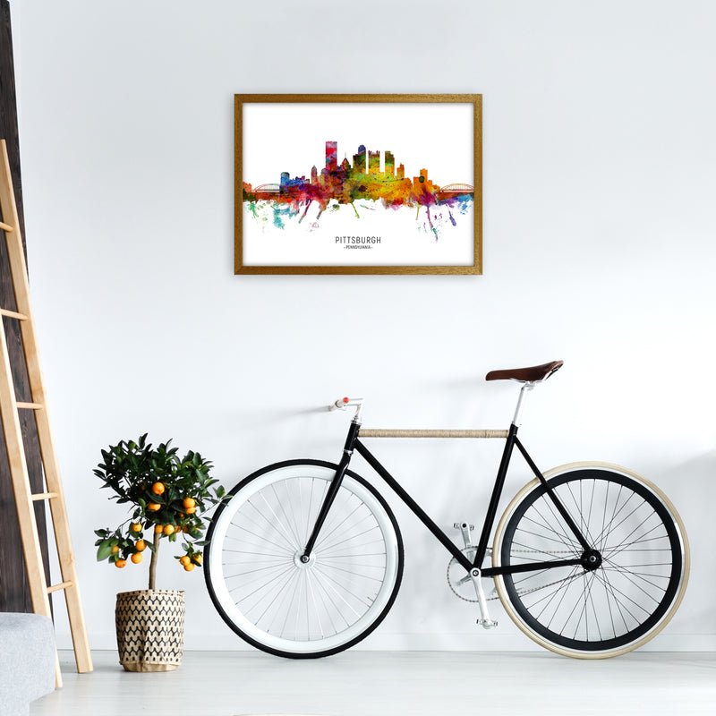 Pittsburgh Pennsylvania Skyline Art Print by Michael Tompsett A2 Print Only