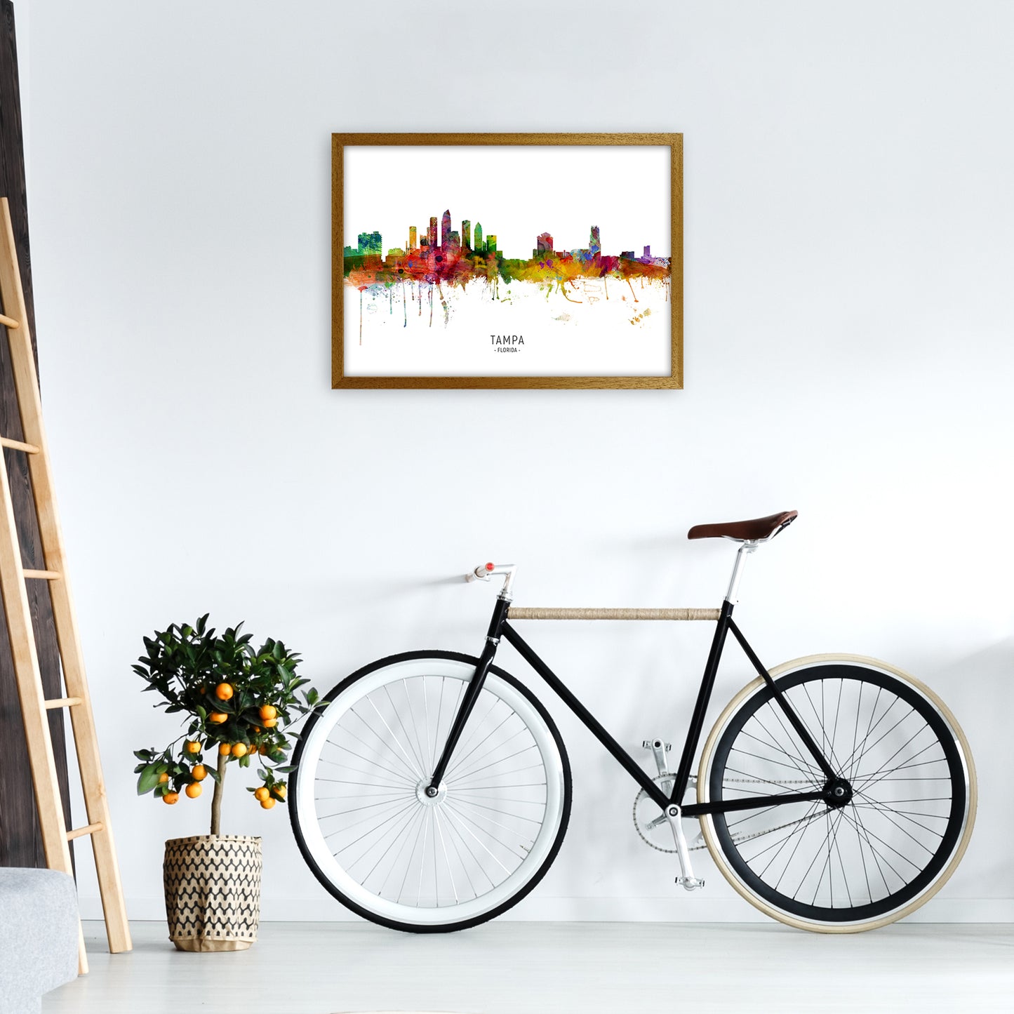 Tampa Florida Skyline Art Print by Michael Tompsett A2 Print Only