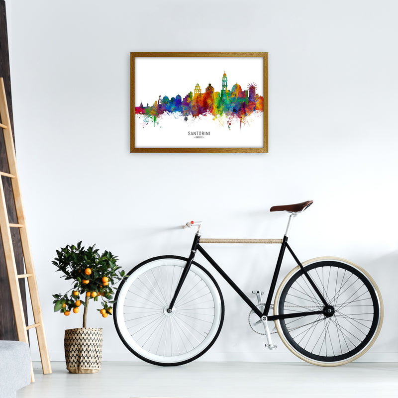 Santorini Greece Skyline Art Print by Michael Tompsett A2 Print Only