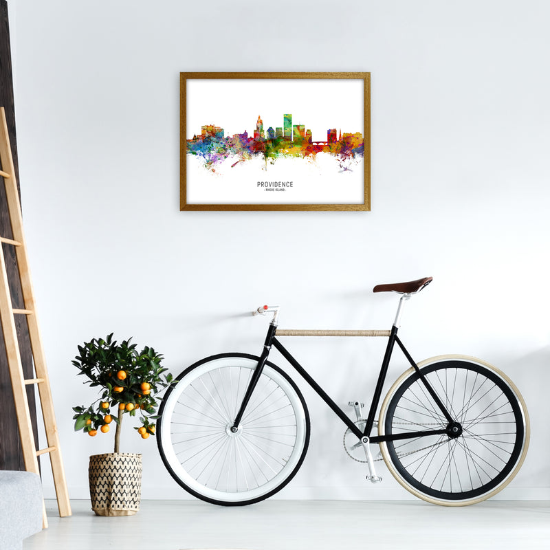 Providence Rhode Island Skyline Art Print by Michael Tompsett A2 Print Only