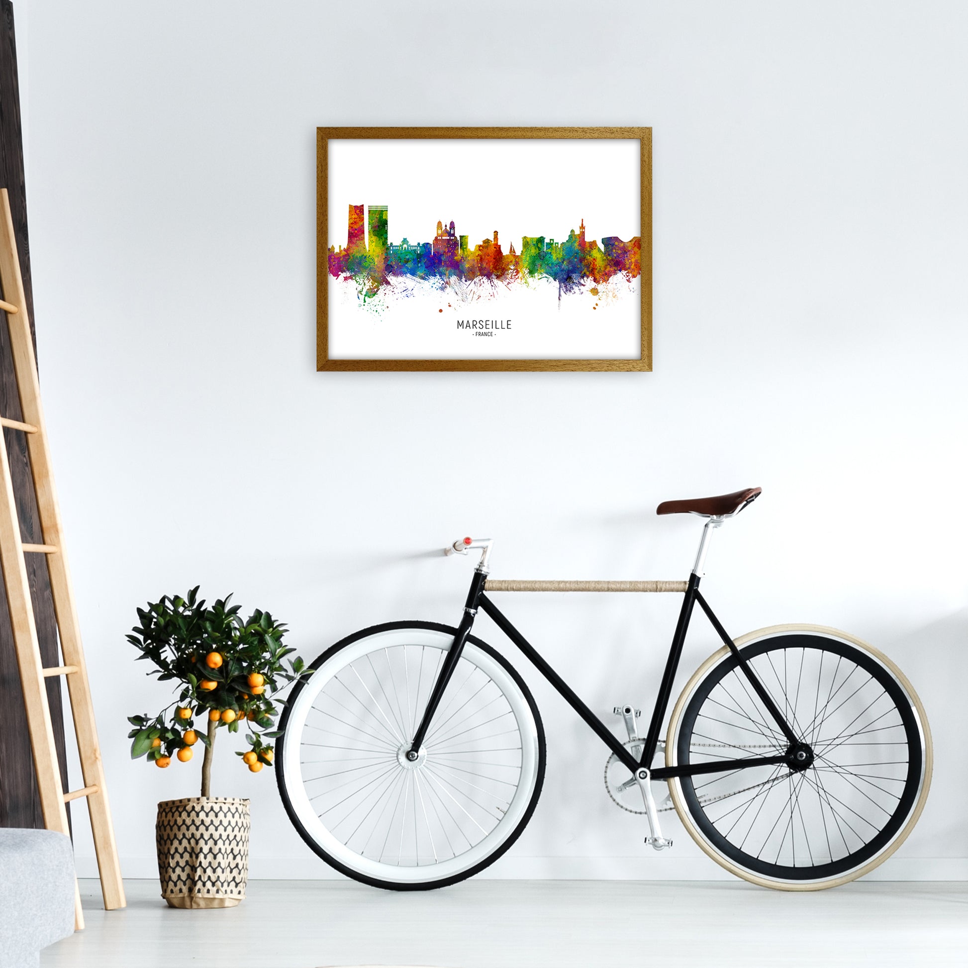 Marseille France Skyline Art Print by Michael Tompsett A2 Print Only