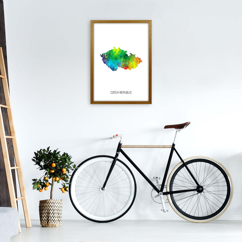 Czech Republic Watercolour Map Art Print by Michael Tompsett A2 Print Only