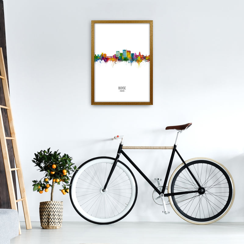 Boise Idaho Skyline Portrait Art Print by Michael Tompsett A2 Print Only