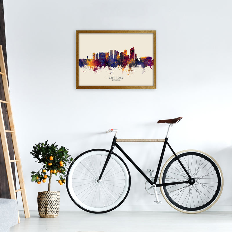 Cape Town South Africa Skyline Autumn City Name Art Print by Michael Tompsett A2 Print Only
