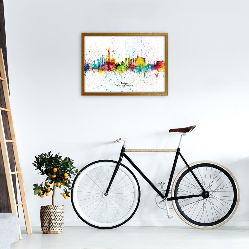 Dubai United Arab Emirates Skyline Splash Art Print by Michael Tompsett A2 Print Only