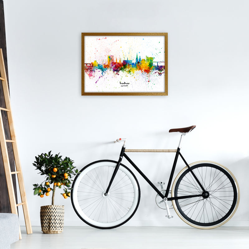 Dundee Scotland Skyline Splash Art Print by Michael Tompsett A2 Print Only