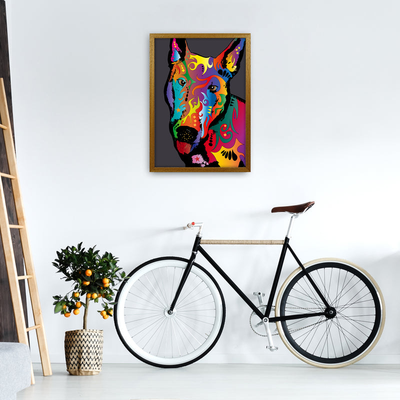 English Bull Terrier Dog Art Print by Michael Tompsett A2 Print Only