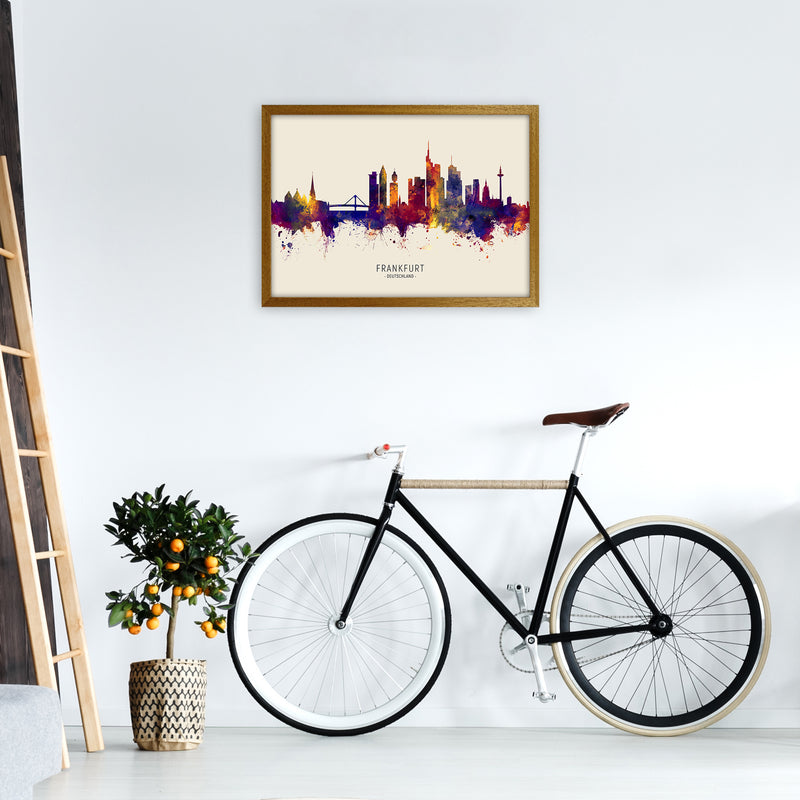 Frankfurt Deutschland Skyline Autumn City Name Art Print by Michael Tompsett A2 Print Only