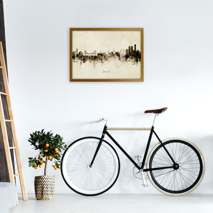 Istanbul Turkey Skyline Vintage Art Print by Michael Tompsett A2 Print Only