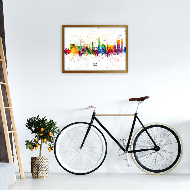 Split Croatia Skyline Splash Art Print by Michael Tompsett A2 Print Only