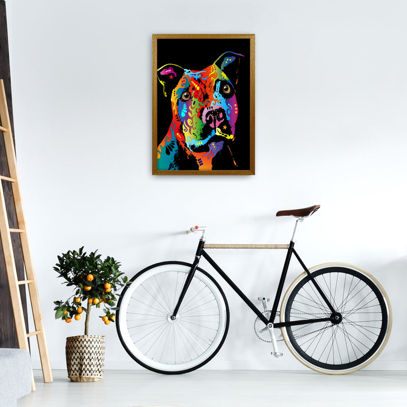 Staffordshire Bull Terrier Dog Art Print by Michael Tompsett A2 Print Only