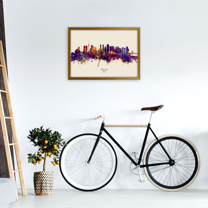 Tokyo Japan Skyline Autumn City Name Art Print by Michael Tompsett A2 Print Only
