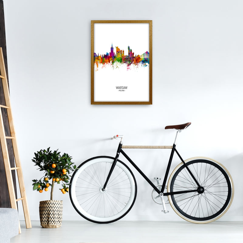 Warsaw Poland Skyline Portrait Art Print by Michael Tompsett A2 Print Only