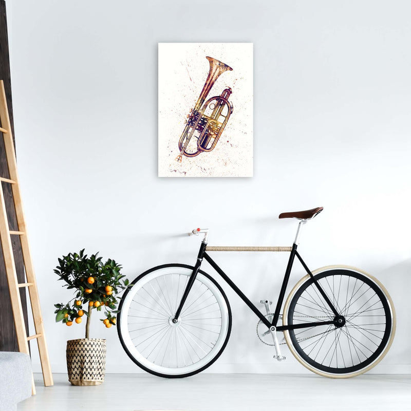 Cornet Watercolour Music Art Print by Michael Tompsett A2 Black Frame