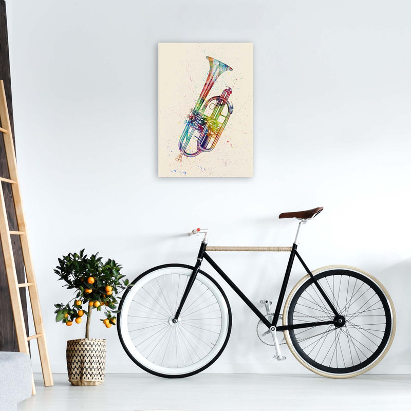 Cornet Watercolour Multi-Colour Print by Michael Tompsett A2 Black Frame