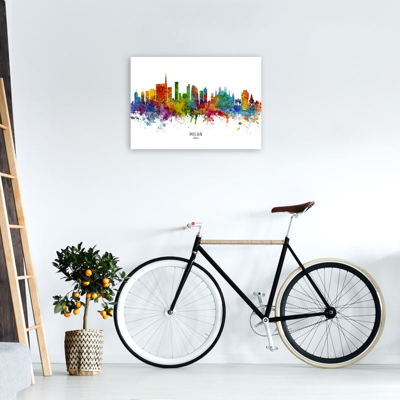 Milan Italy Skyline Art Print by Michael Tompsett A2 Black Frame