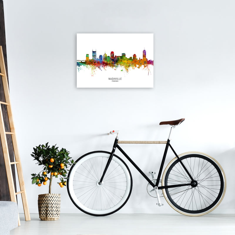 Nashville Tennessee Skyline Art Print by Michael Tompsett A2 Black Frame