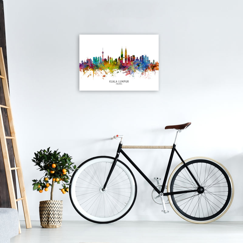 Kuala Lumpur Malaysia Skyline Art Print by Michael Tompsett A2 Black Frame