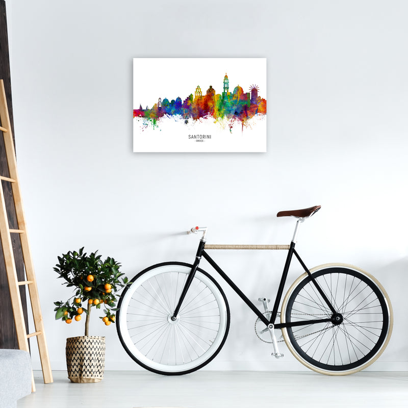 Santorini Greece Skyline Art Print by Michael Tompsett A2 Black Frame