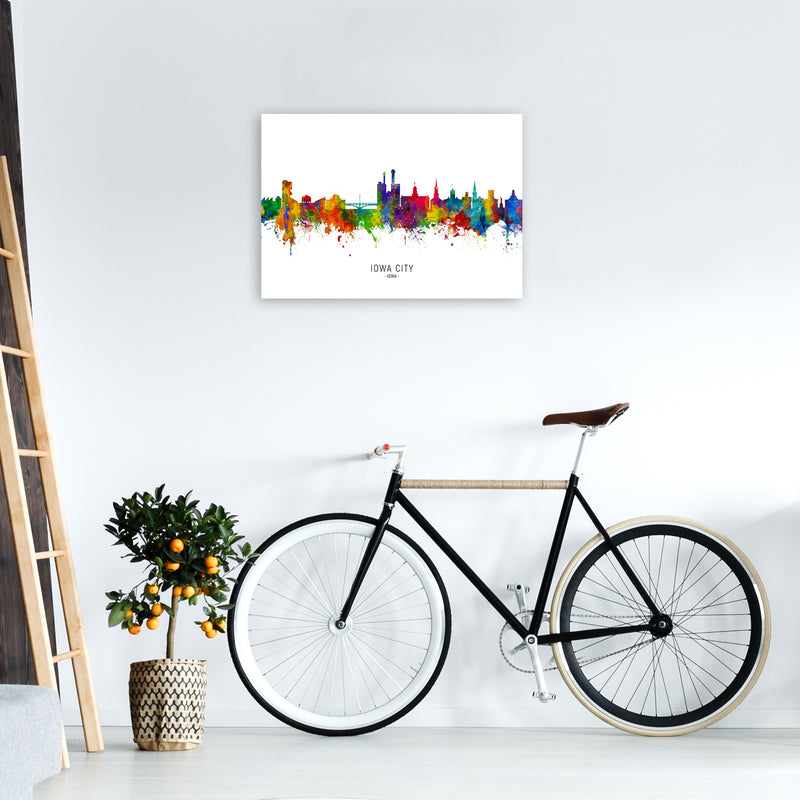 Iowa City Iowa Skyline Art Print by Michael Tompsett A2 Black Frame