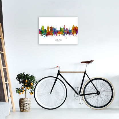Ljubljana Slovenia Skyline Art Print by Michael Tompsett A2 Black Frame
