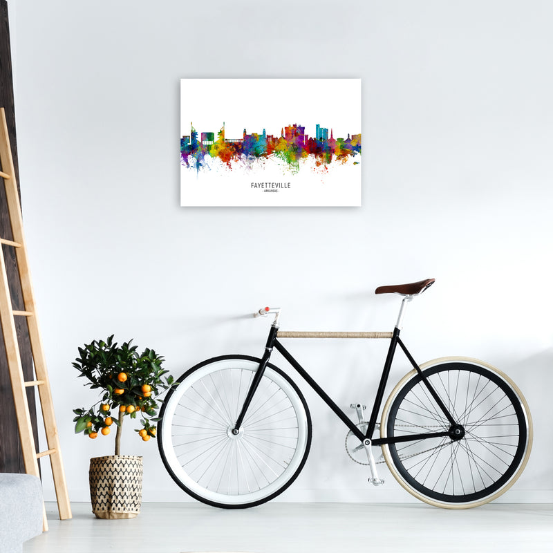 Fayetteville Arkansas Skyline Art Print by Michael Tompsett A2 Black Frame