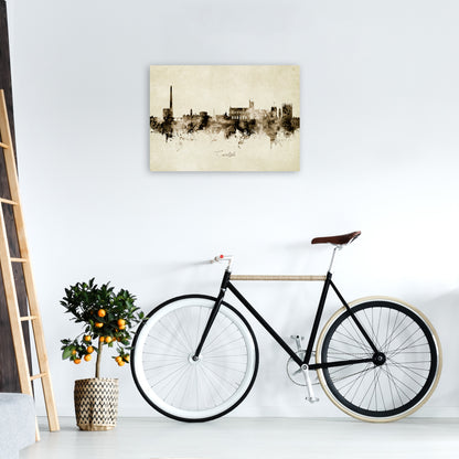 Carlisle England Skyline Vintage Art Print by Michael Tompsett A2 Black Frame