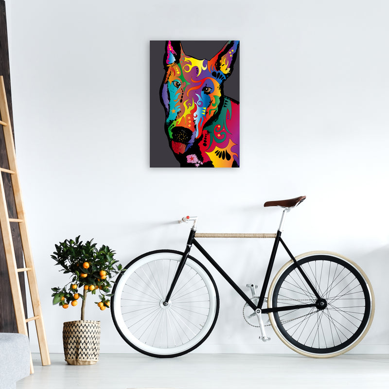 English Bull Terrier Dog Art Print by Michael Tompsett A2 Black Frame