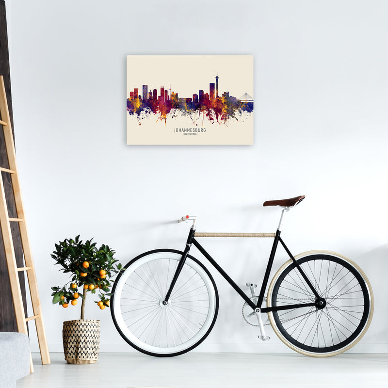 Johannesburg South Africa Skyline Autumn City Name Art Print by Michael Tompsett A2 Black Frame