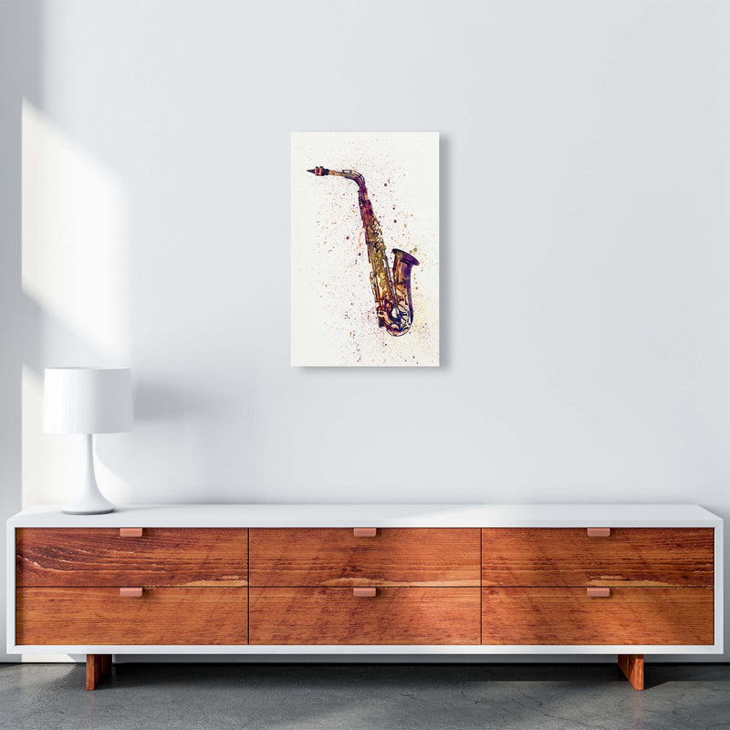 Saxophone Watercolour Print by Michael Tompsett A3 Canvas