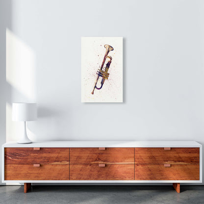Trumpet Watercolour Music Art Print by Michael Tompsett A3 Canvas