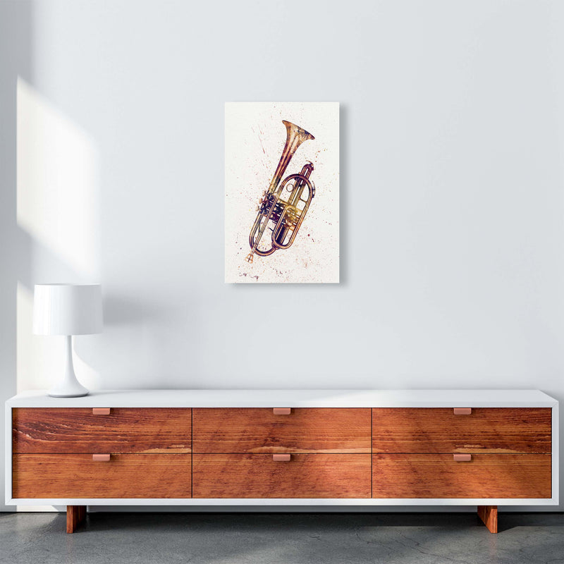 Cornet Watercolour Music Art Print by Michael Tompsett A3 Canvas