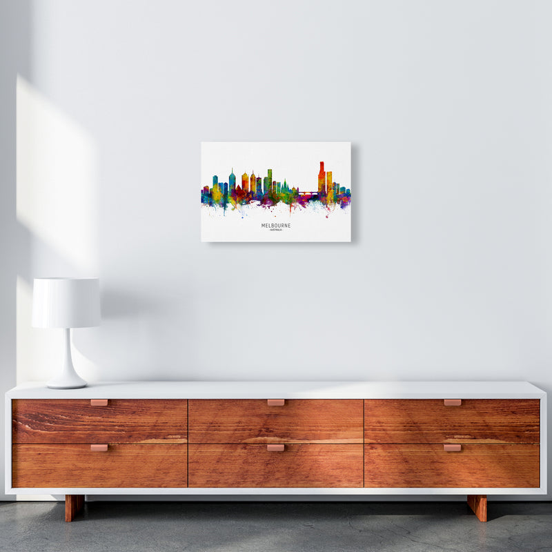 Melbourne Australia Skyline Art Print by Michael Tompsett A3 Canvas