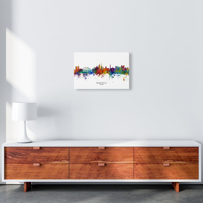 Newcastle England Skyline Art Print by Michael Tompsett A3 Canvas
