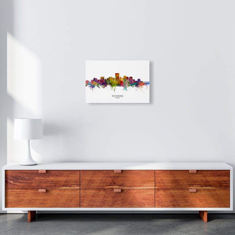 Richmond Virginia Skyline Art Print by Michael Tompsett A3 Canvas