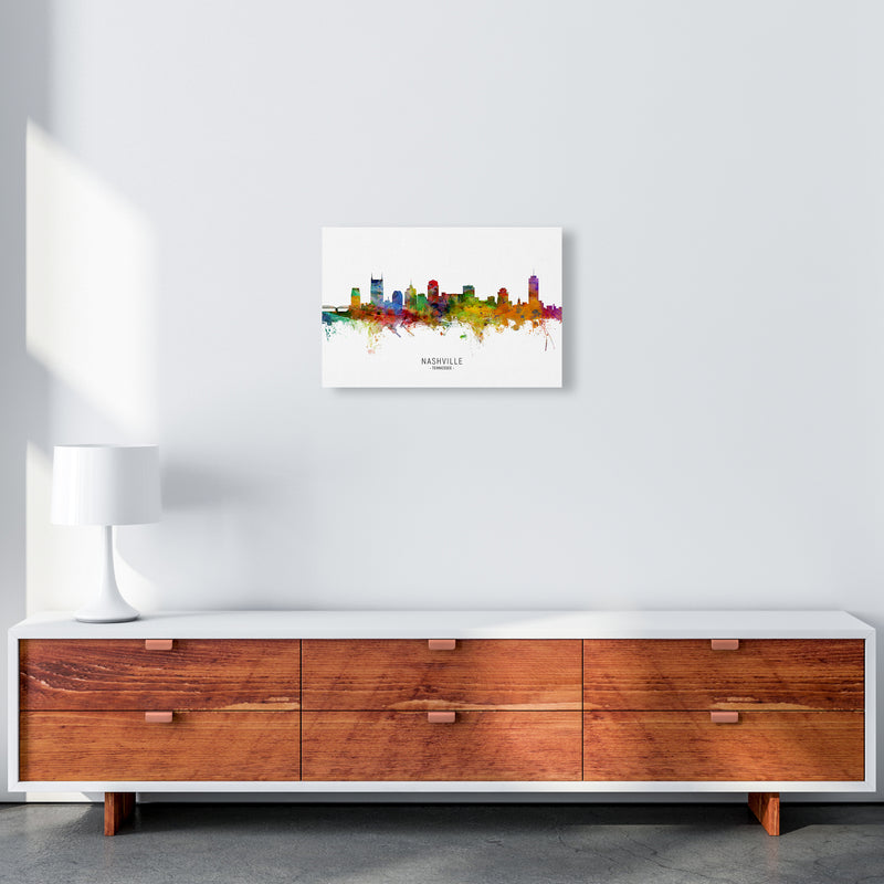 Nashville Tennessee Skyline Art Print by Michael Tompsett A3 Canvas