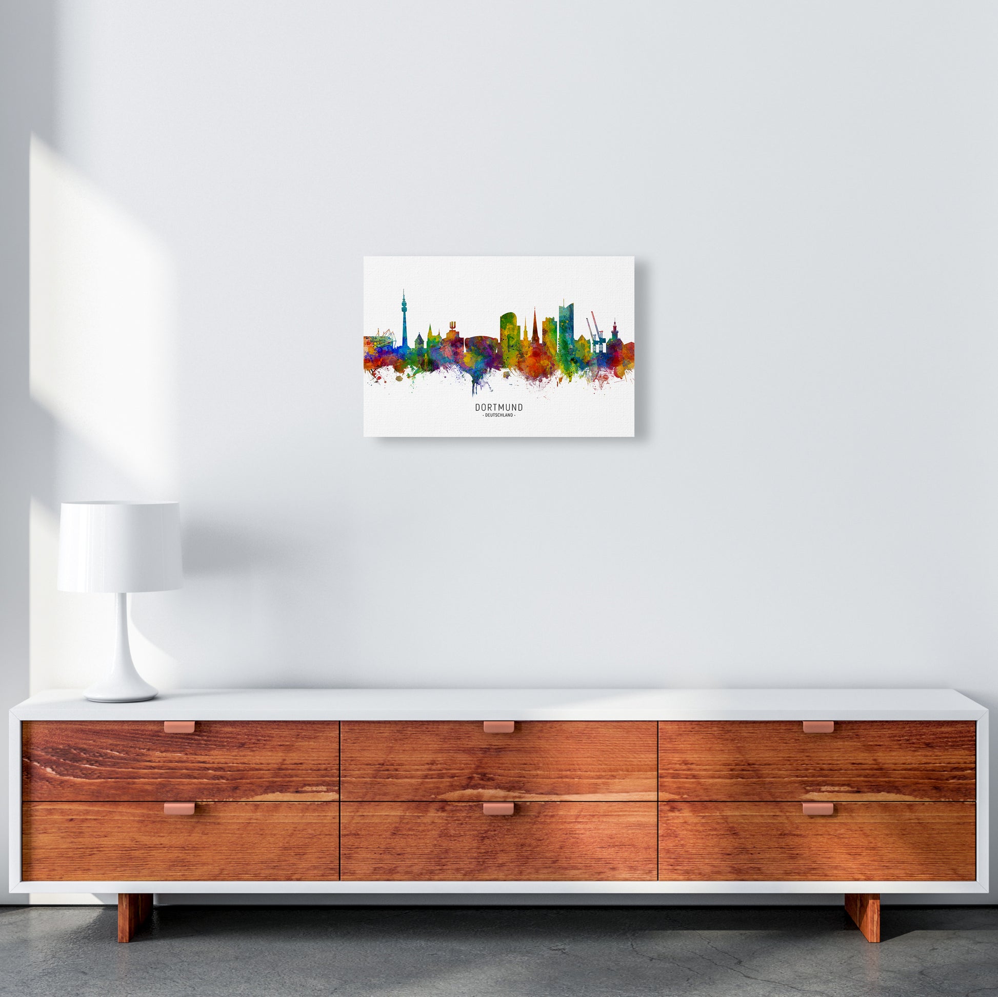 Dortmund Deutschland Skyline Art Print by Michael Tompsett A3 Canvas