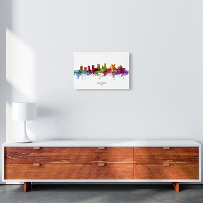 Columbus Ohio Skyline Art Print by Michael Tompsett A3 Canvas
