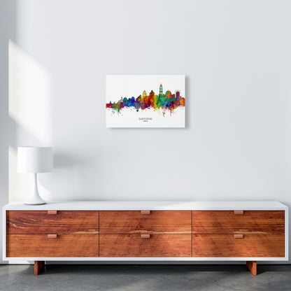 Santorini Greece Skyline Art Print by Michael Tompsett A3 Canvas