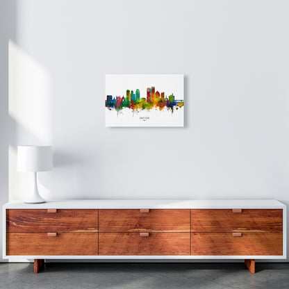 Dayton Ohio Skyline Art Print by Michael Tompsett A3 Canvas