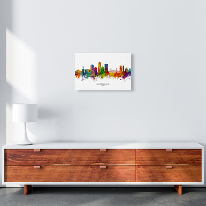 Jacksonville Florida Skyline Art Print by Michael Tompsett A3 Canvas