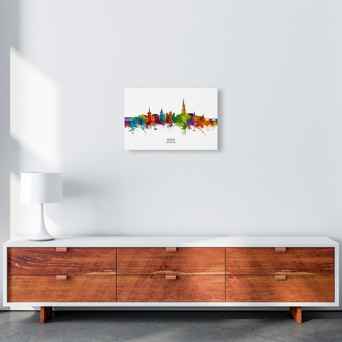 Bern Switzerland Skyline Art Print by Michael Tompsett A3 Canvas