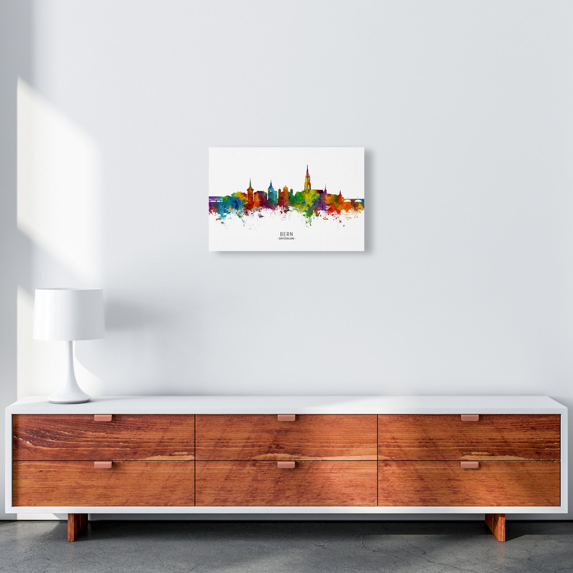 Bern Switzerland Skyline Art Print by Michael Tompsett A3 Canvas
