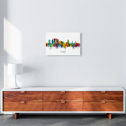 The Hague Netherlands Skyline Art Print by Michael Tompsett A3 Canvas